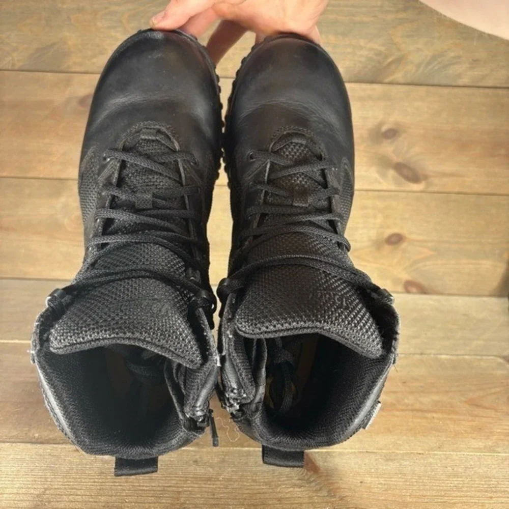 danner scorch side zip mens size 9.5 boots comfort black military comfort shoes